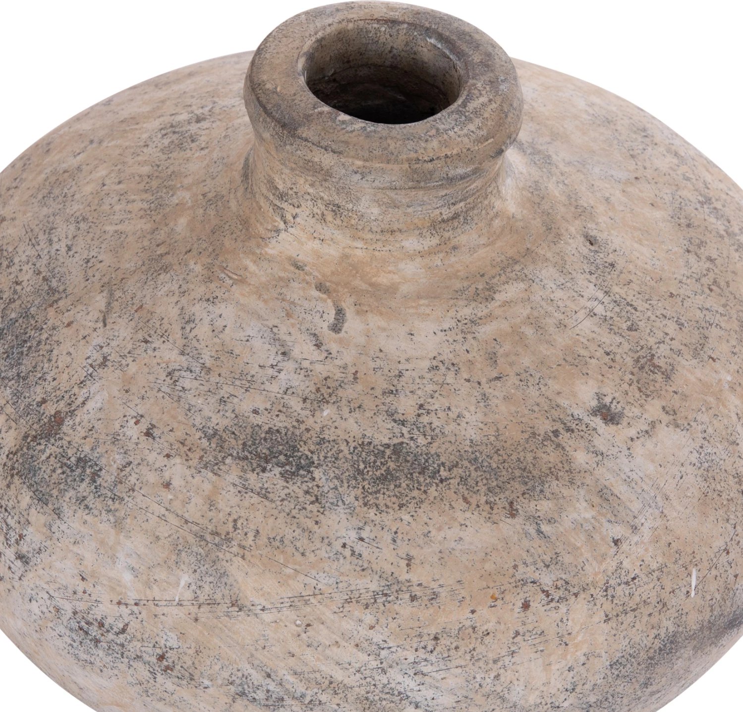 Vazo dekorative tavoline VERMO, terrakotë, ngjyrë ecru, Φ27x18cm Vazo dekorative tavoline VERMO, terrakotë, ngjyrë ecru, Φ27x18cm