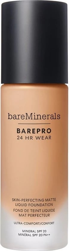 Fondatinë për femra bareMinerals BarePro 24HR Wear Skin-Perfecting Matte Liquid Foundation SPF20 Light 22 Warm, 30ml