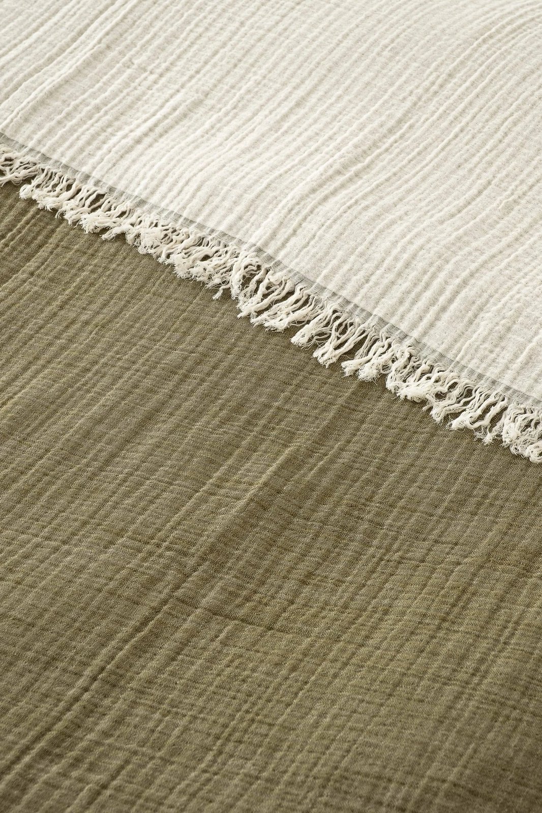 Mbulesë krevati dopio, muslin, ngjyrë Age Green