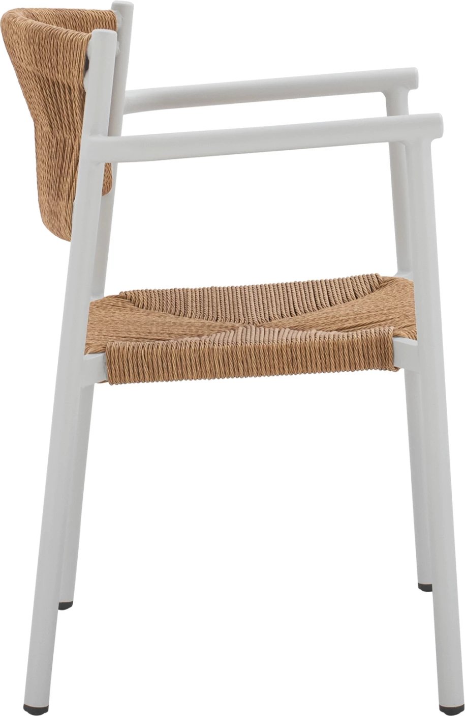 Karrige alumini e bardhë me litar PE bezhë FH5786.01 55,5x50x77,5 cm