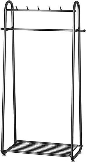 Raft rrobash NEXT me shina metalike, H174x80x35cm, Ngjyrë e zezë