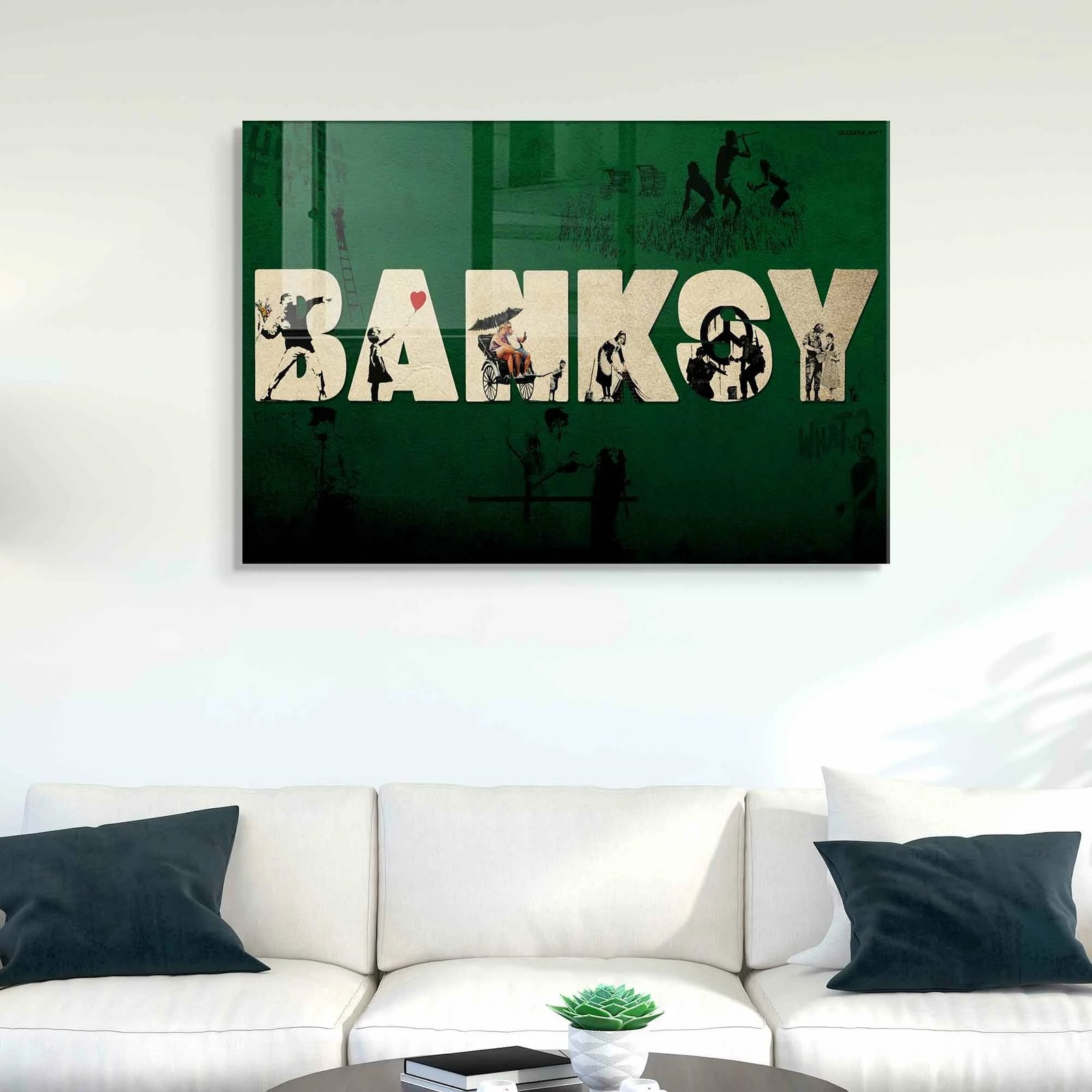 Pikturë dekorative prej xhami të temperuar, shumëngjyrëshe, Wallity 2290, 50x70cm