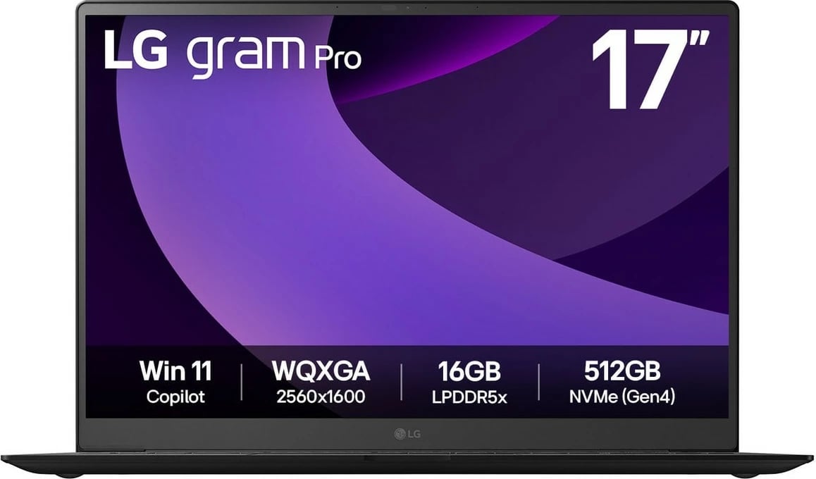 Laptop LG gram Pro 17Z90TR-E.AD8BG, Core Ultra 7 255H, 32GB RAM, 2TB SSD, RTX5050, 17 inç, e zezë