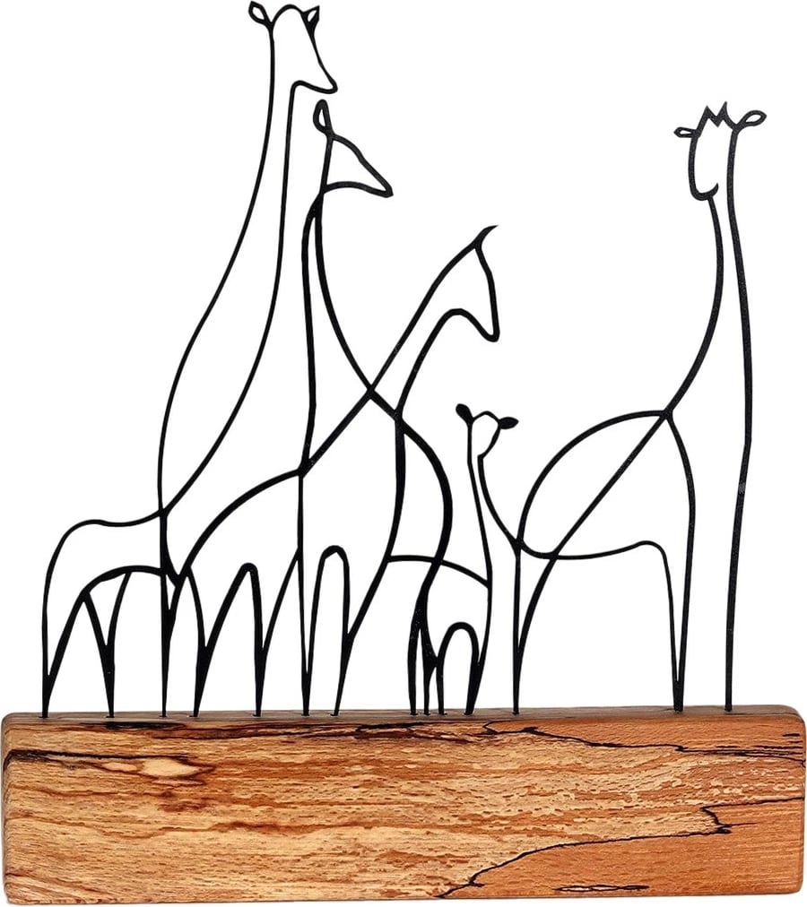 Objekt dekorativ prej metali, Aberto Design, M-033, ngjyrë e zezë, 30x35x3.5cm