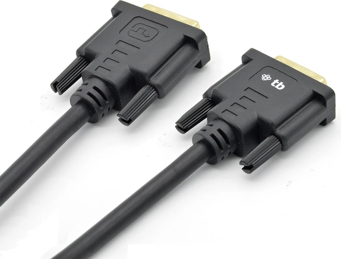 Kabllo DVI-D TB AKTBXVD24DVI18B, 1.8m, 24+1 pin, e zezë, gold-plated