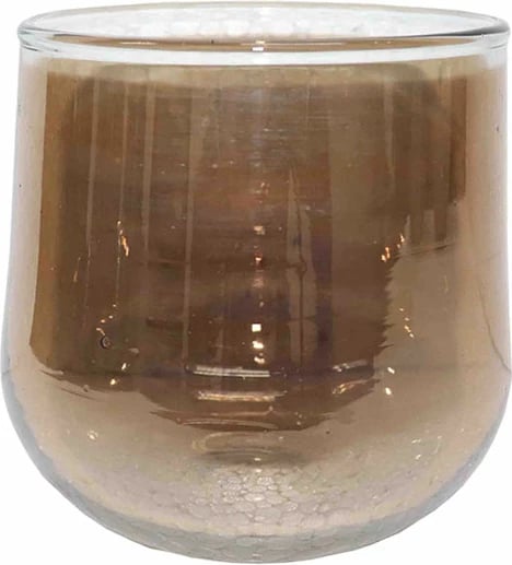 Mbajtës qirinjsh BLASEN, qelq, ngjyrë mjaltë, 10x10x11cm