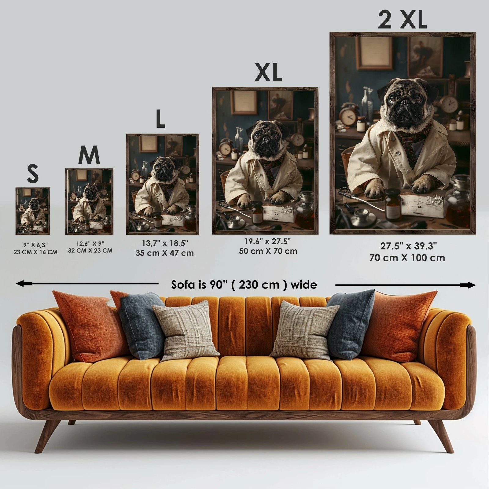 Pikturë dekorative me kornizë, MDF, shumëngjyrëshe, Wallity, GE135-L