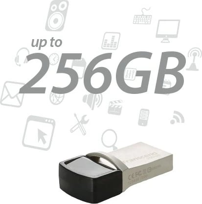 USB stick Transcend JetFlash 256GB, USB 3.1, OTG Type-A & Type-C, argjend