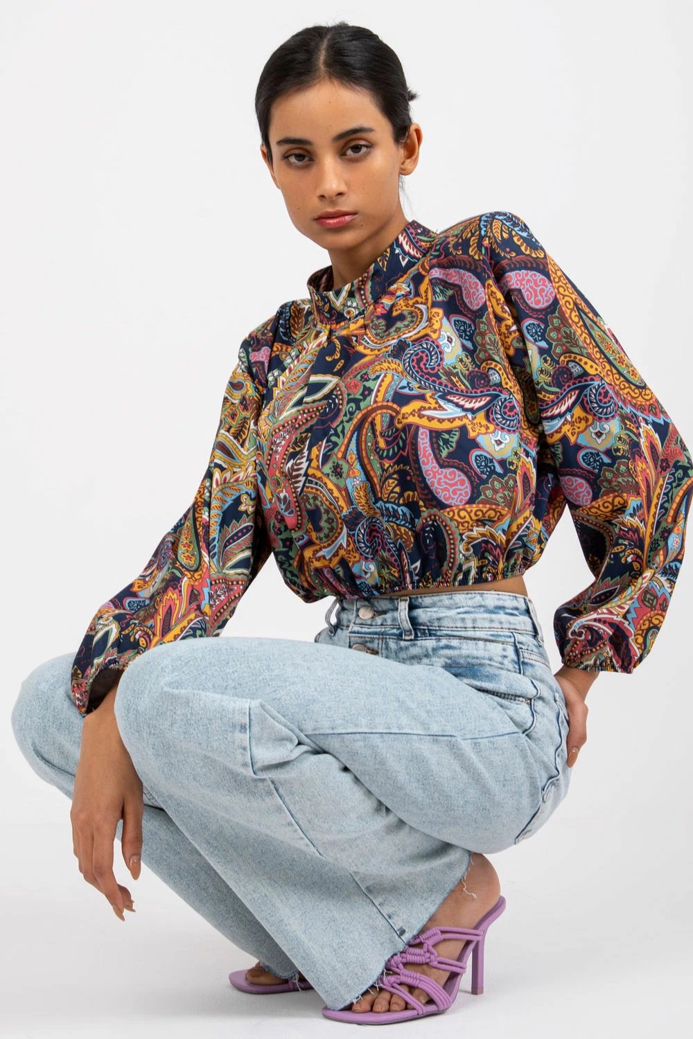 Bluzë Italy Moda 168825 për femra, blu e errët