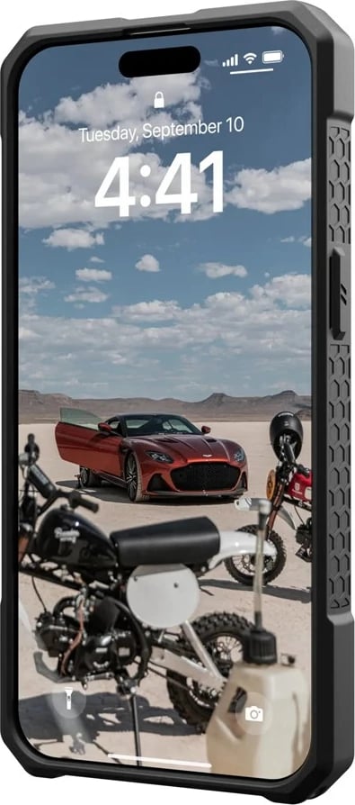 Mbështjellës Urban Armor Gear 114222114242 për celular, për Apple, karbon, 6.7 inç, i zi