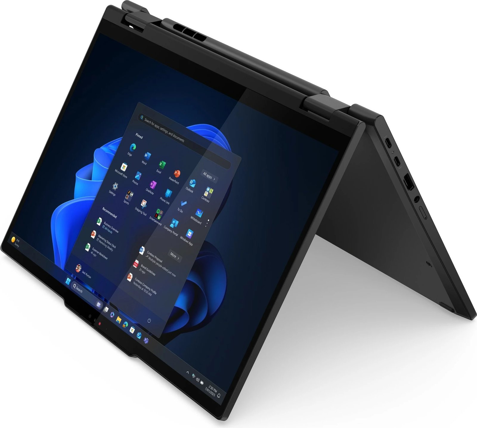 Laptop Lenovo ThinkPad T14s 2-in-1 G1 CU7 255U, 32GB RAM, 1TB SSD, Windows 11 Pro, e zezë
