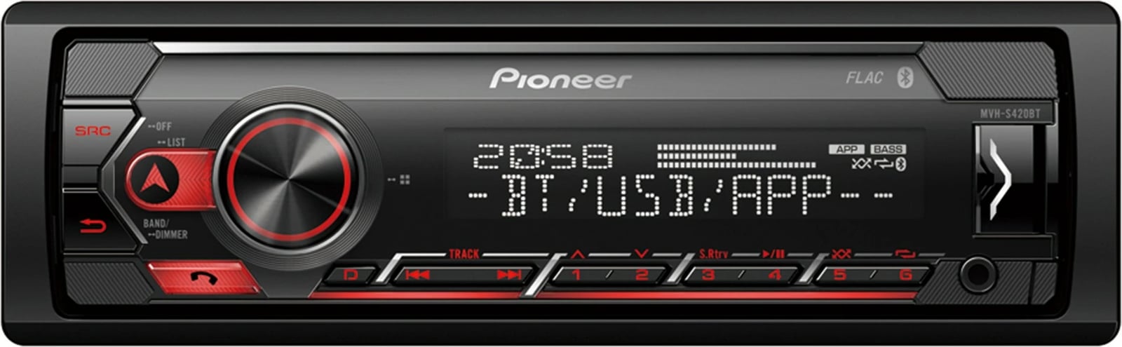 Autoradio Pioneer MVH-S420BT, Bluetooth, USB, LCD, i zi