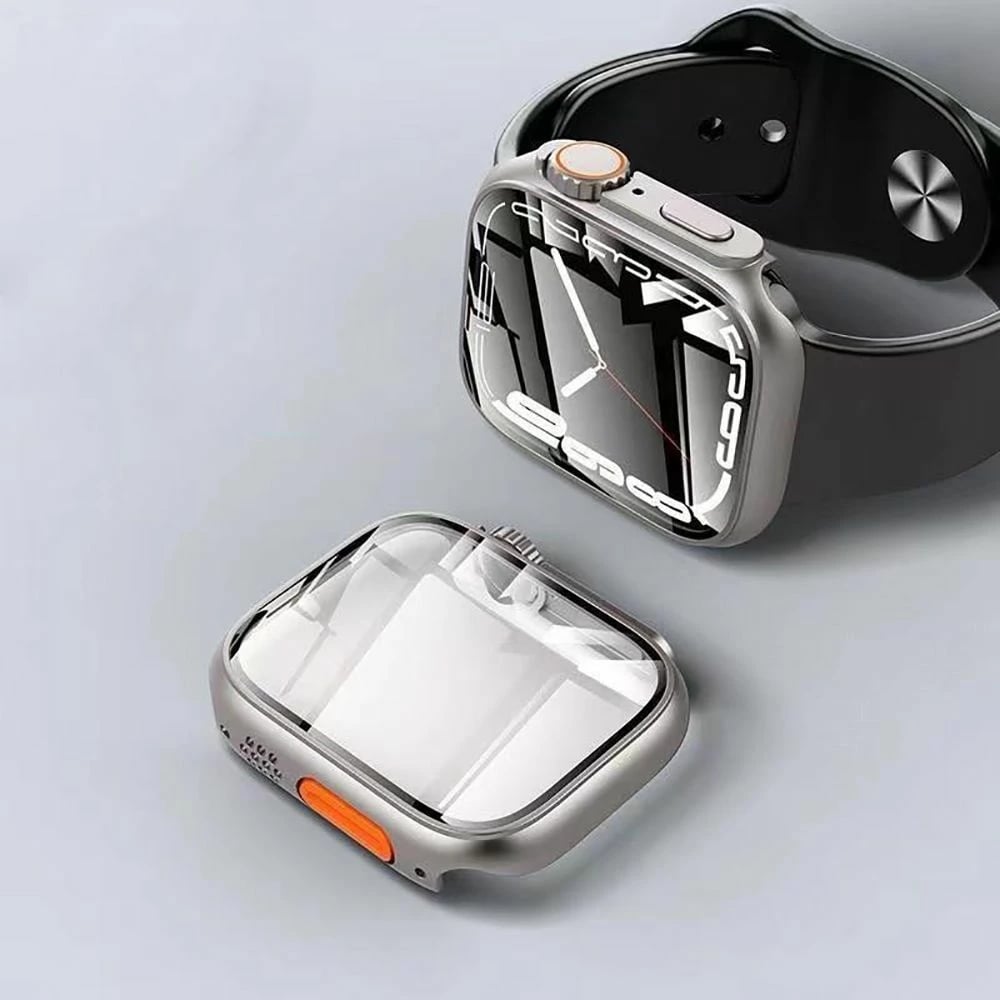 Mbështjellës Tech-Protect Defense360 për Apple Watch 7/8/9 45mm, Zi/Portokalli
