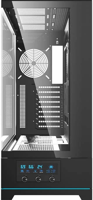 Kasë Darkflash DY451L, Big Tower, pa ventilatorë, ATX, xham i temperuar, e zezë