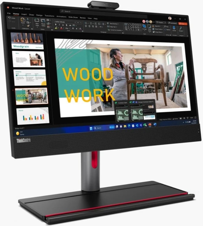 Kasë All-in-One Lenovo ThinkCentre M90a Gen 5, Intel Core i5-14500, 16 GB RAM, 512 GB SSD, 23.8" FHD, Windows 11 Pro, e zezë