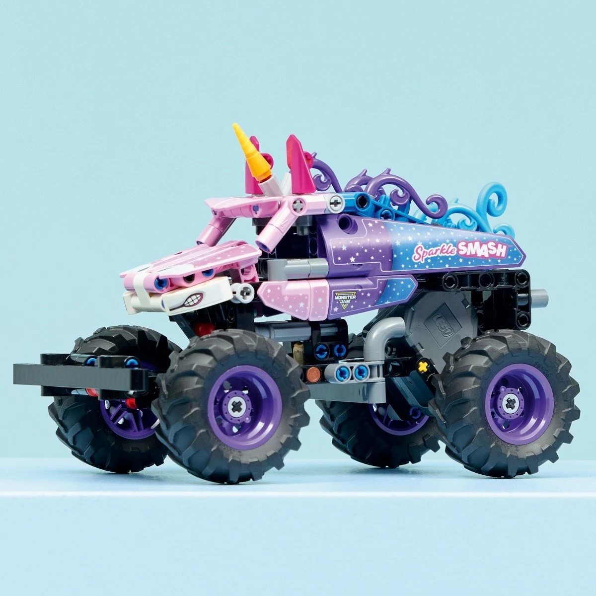 Set kocka LEGO Technic, Sparkle Smash Monster Jam, 42220, 243 pjesë, motor me tërheqje, 7+