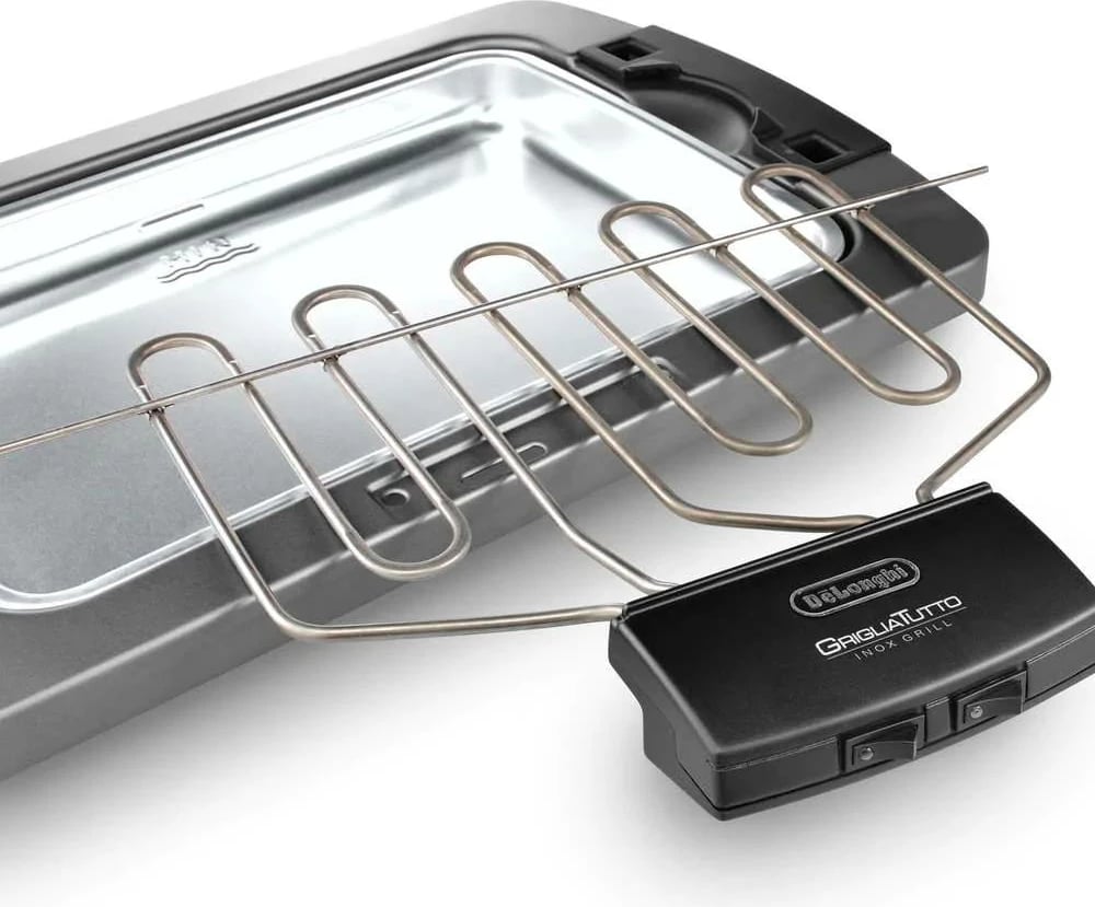Grill elektrik tavoline, DeLonghi BQ80X, 2450 W, sipërfaqe 41x28 cm, inox