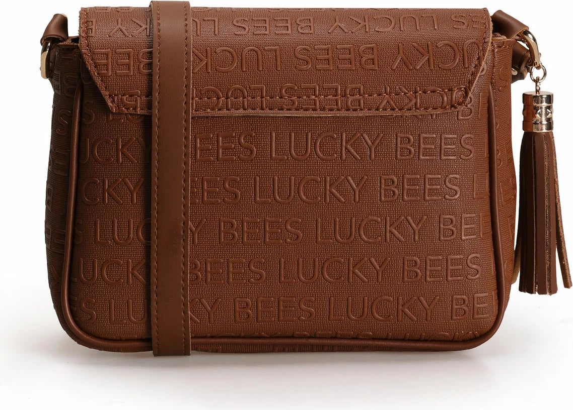 Çantë crossbody Lucky Bees, ngjyrë tan, 1389