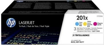 Toner HP 201X me kapacitet të lartë 2300 faqe, origjinal JetIntelligence, CMY, set 3-pak