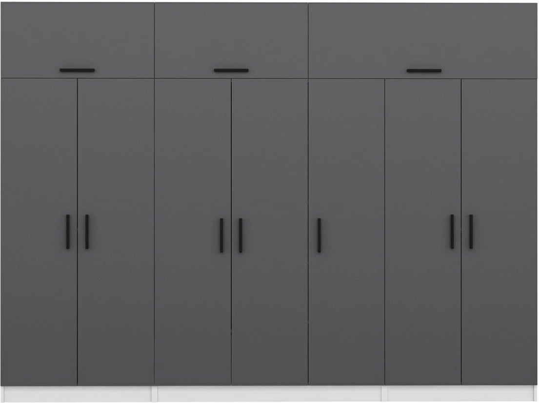 Dollap i madh për rroba, anthracite dhe i bardhë, Skye Decor, 5150