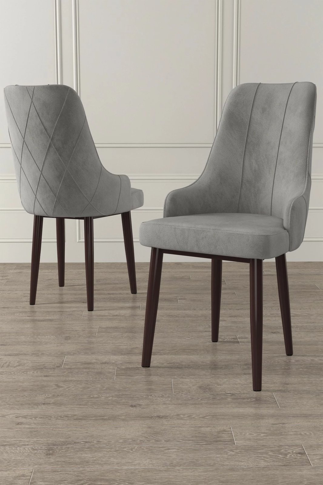 Set karrigesh (6 copë) Hanah Home, Trex, gri, kafe