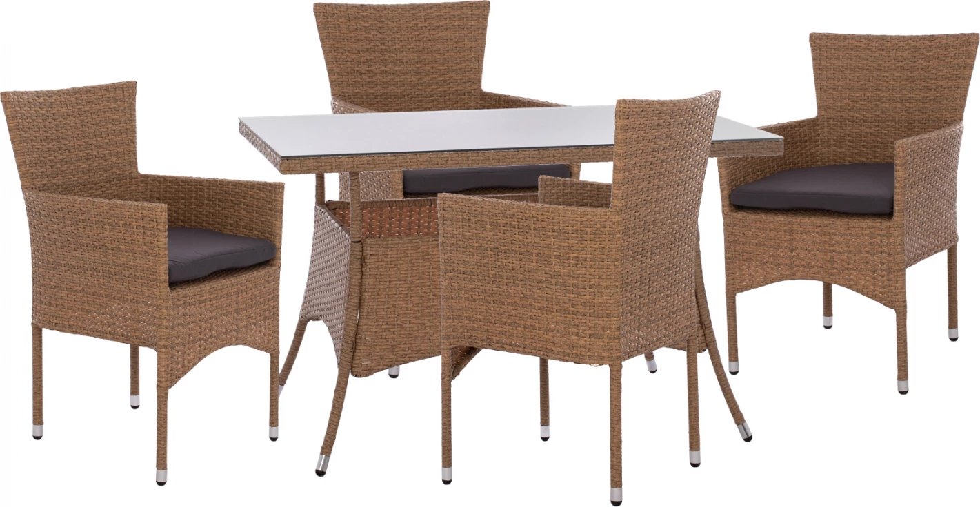 Set kopshti tavolinë & karrige FH11712.32, 5 pjesë, të kafta