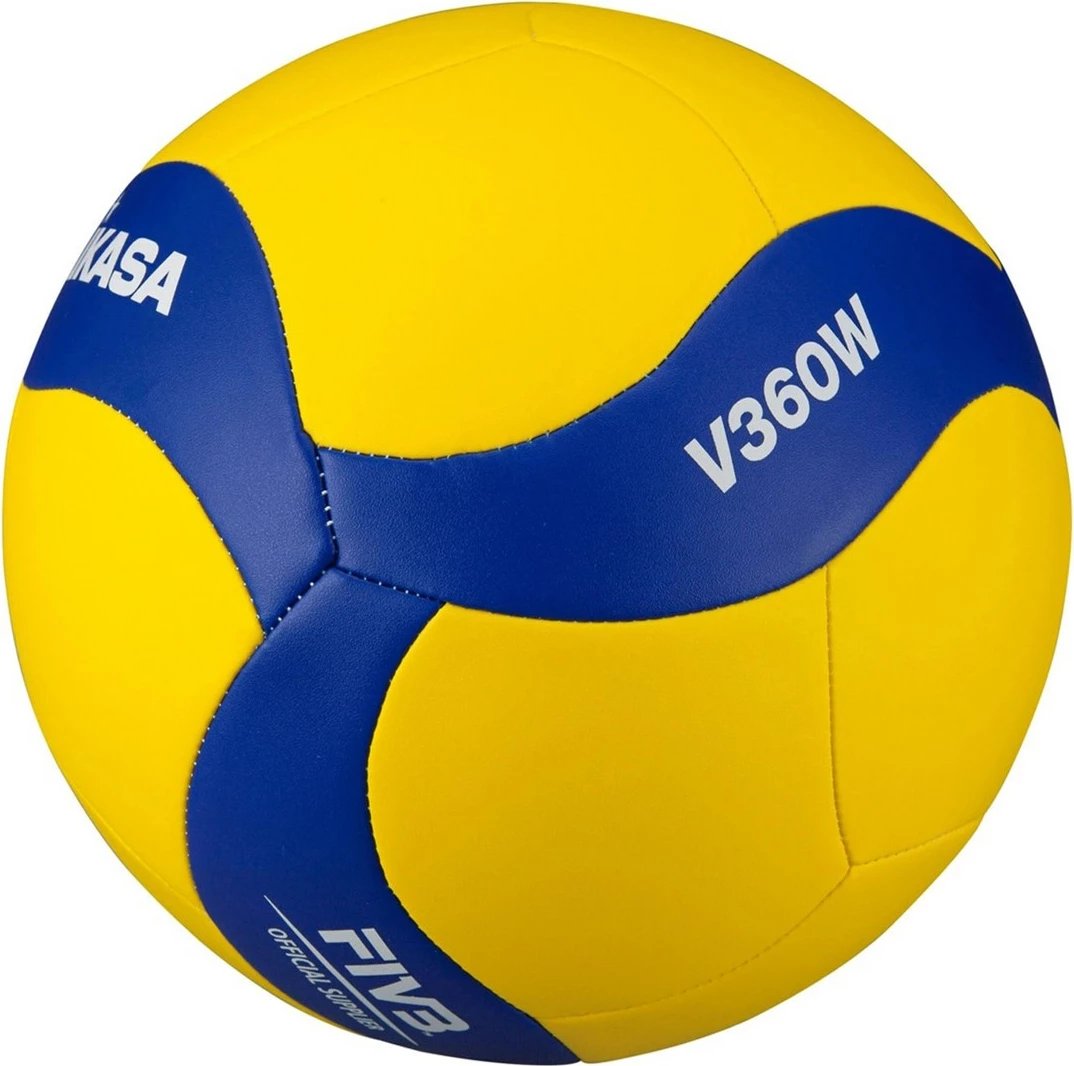 Top volejbolli Mikasa V360W, për ambiente të mbyllura, Verdhë dhe Blu