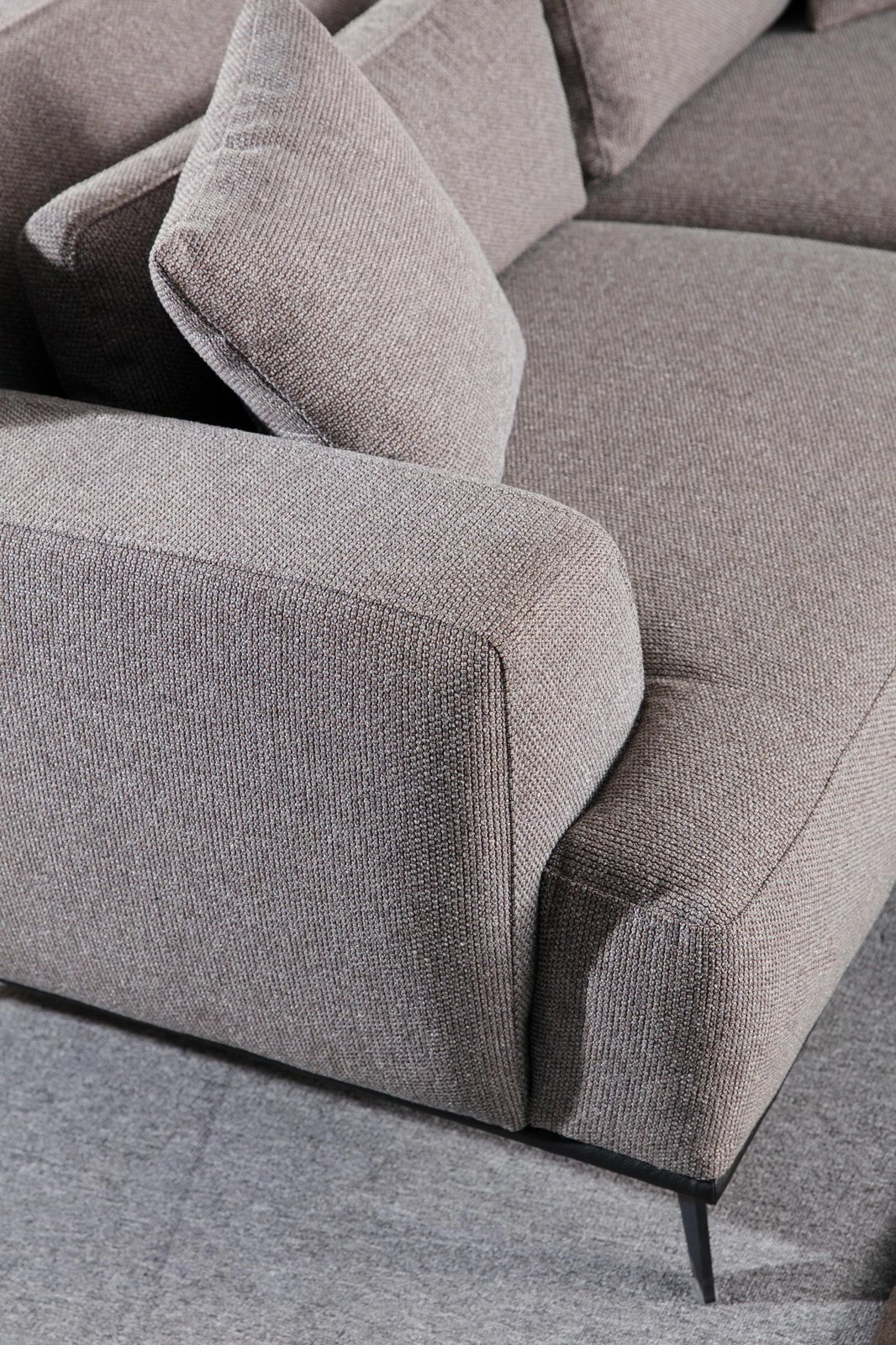 Kauç 3-ulëse Atelier del Sofa, Jaguar 3, ngjyrë kafe dhe gri