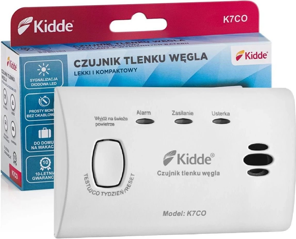 Detektor monoksidi Kidde K7CO, i bardhë