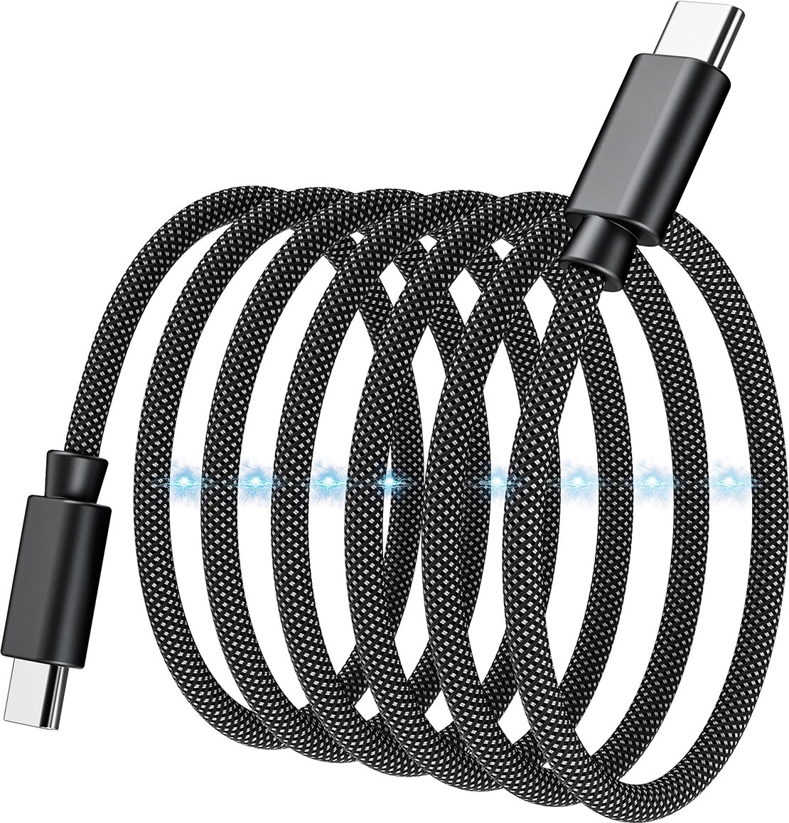 Kabllo magnetike USB-C Choetech XCC-1052, 1.2m, 100W, e zezë