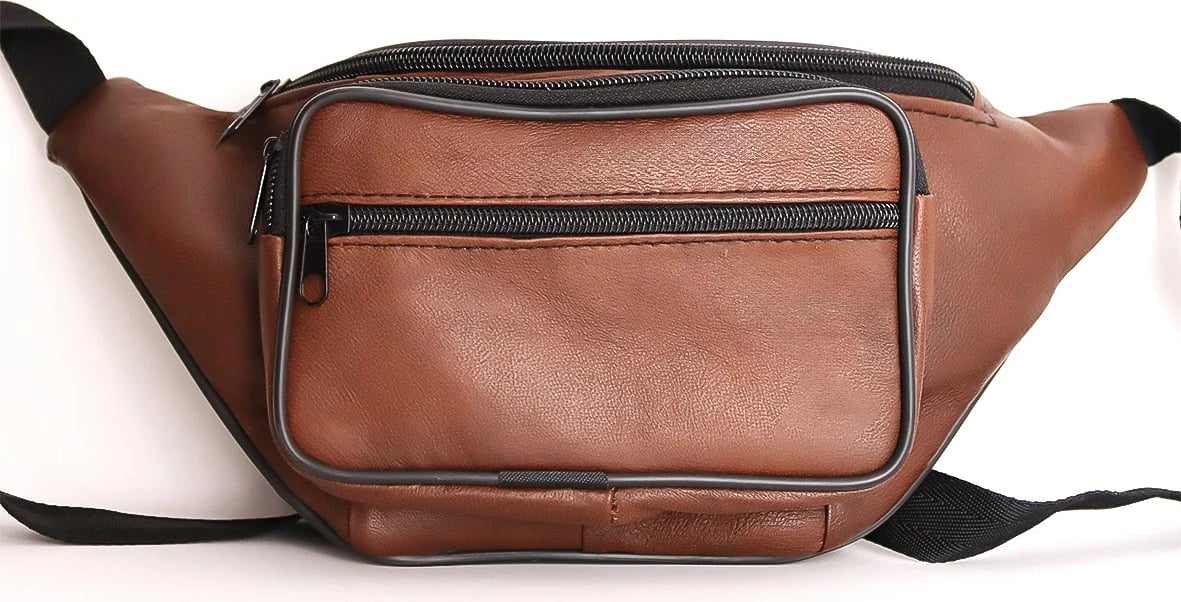 Çantë beli prej lëkure, ngjyrë kafe, Zoozie Bags, USKKKCC00001