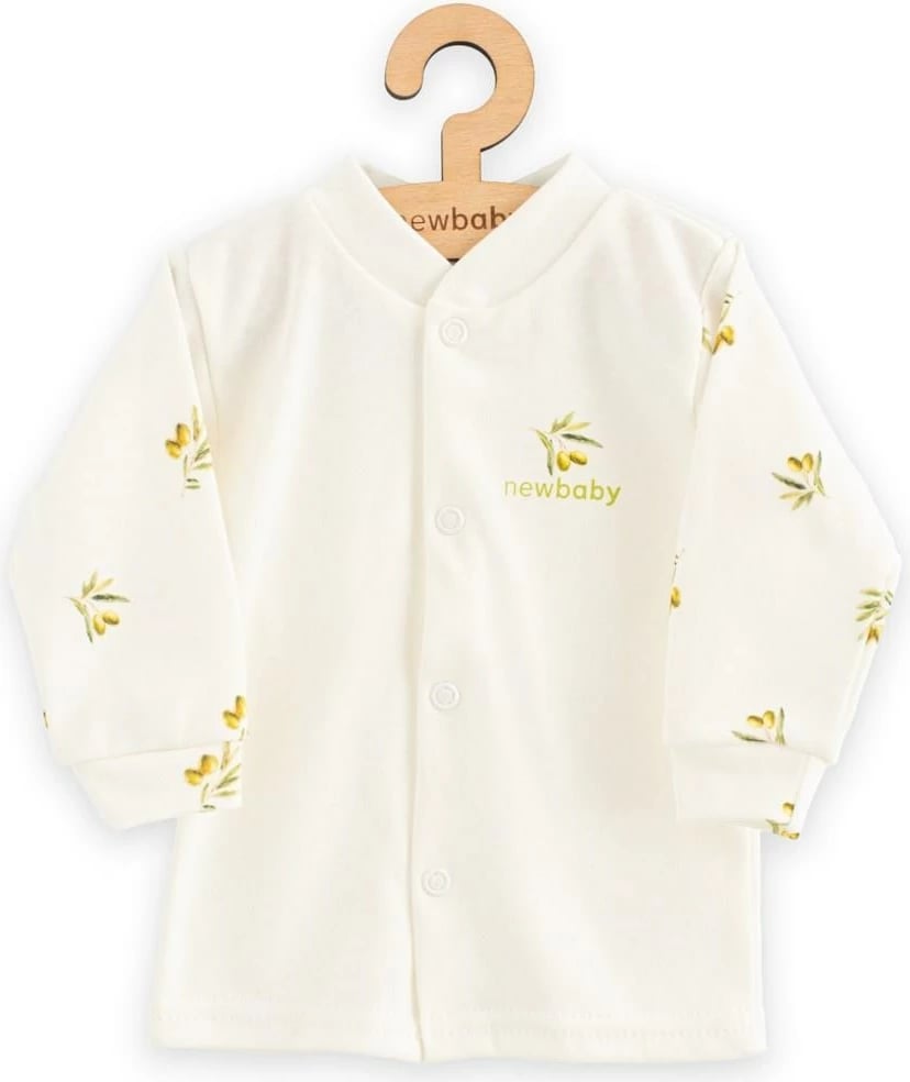 Xhaketë bebe, NEW BABY, Olives, 62 (3-6m), pambuk organik 100%, bezhë