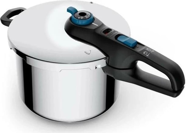 Tenxhere presioni Tefal P2580701, 6 litra, çelik inox, argjendtë