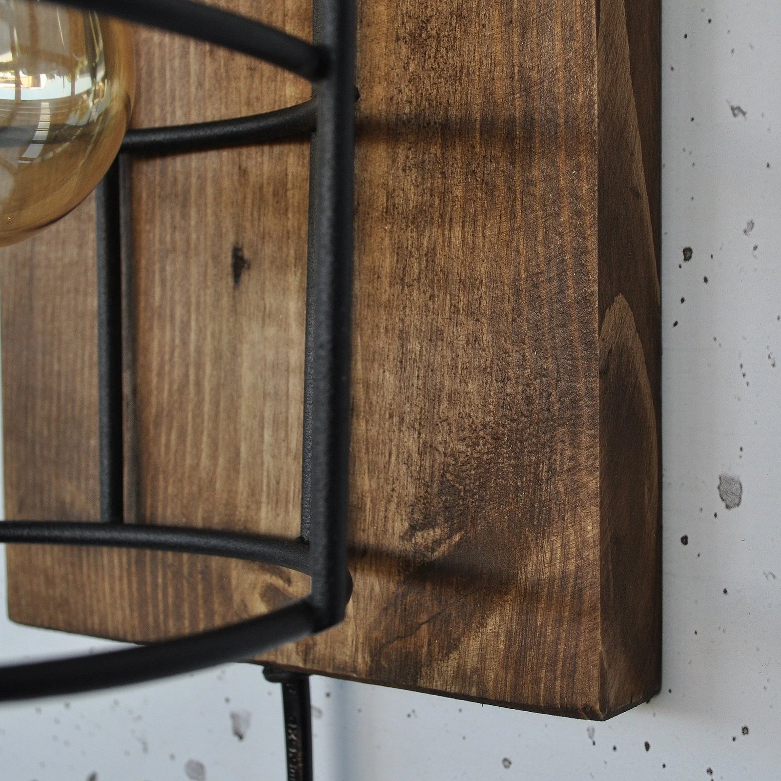 Llambë muri Opviq, dru i fortë, e zezë, PP167