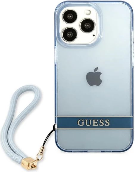 Mbështjellës Guess GUHCP13LHTSGSB për iPhone 13 Pro / 13, hardcase, Translucent Stap, Blu Mbështjellës Guess GUHCP13LHTSGSB për iPhone 13 Pro / 13, hardcase, Translucent Stap, Blu
