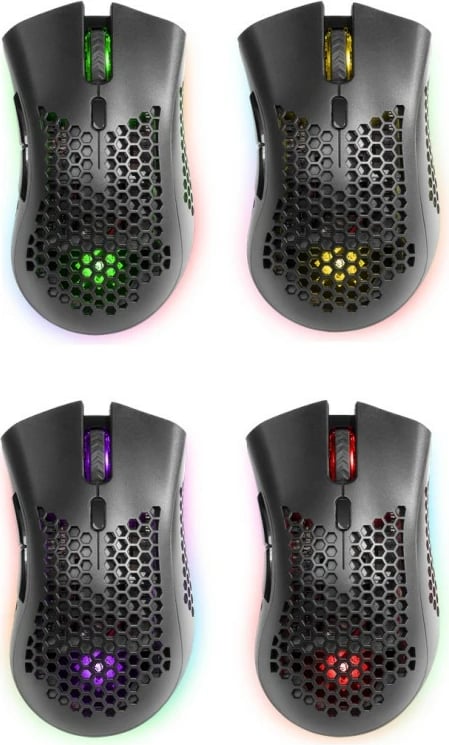 Maus wireless Defender Warlock GM-709L, RGB, 2400 dpi, i zi