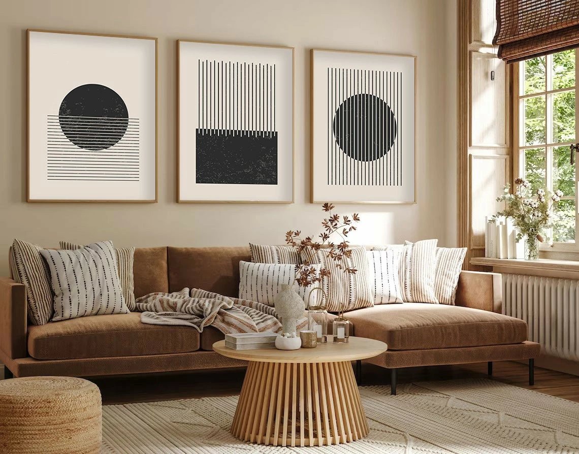 Pikturë dekorative me kornizë MDF (3 copë), Wallity, Huhu212, 20x30cm