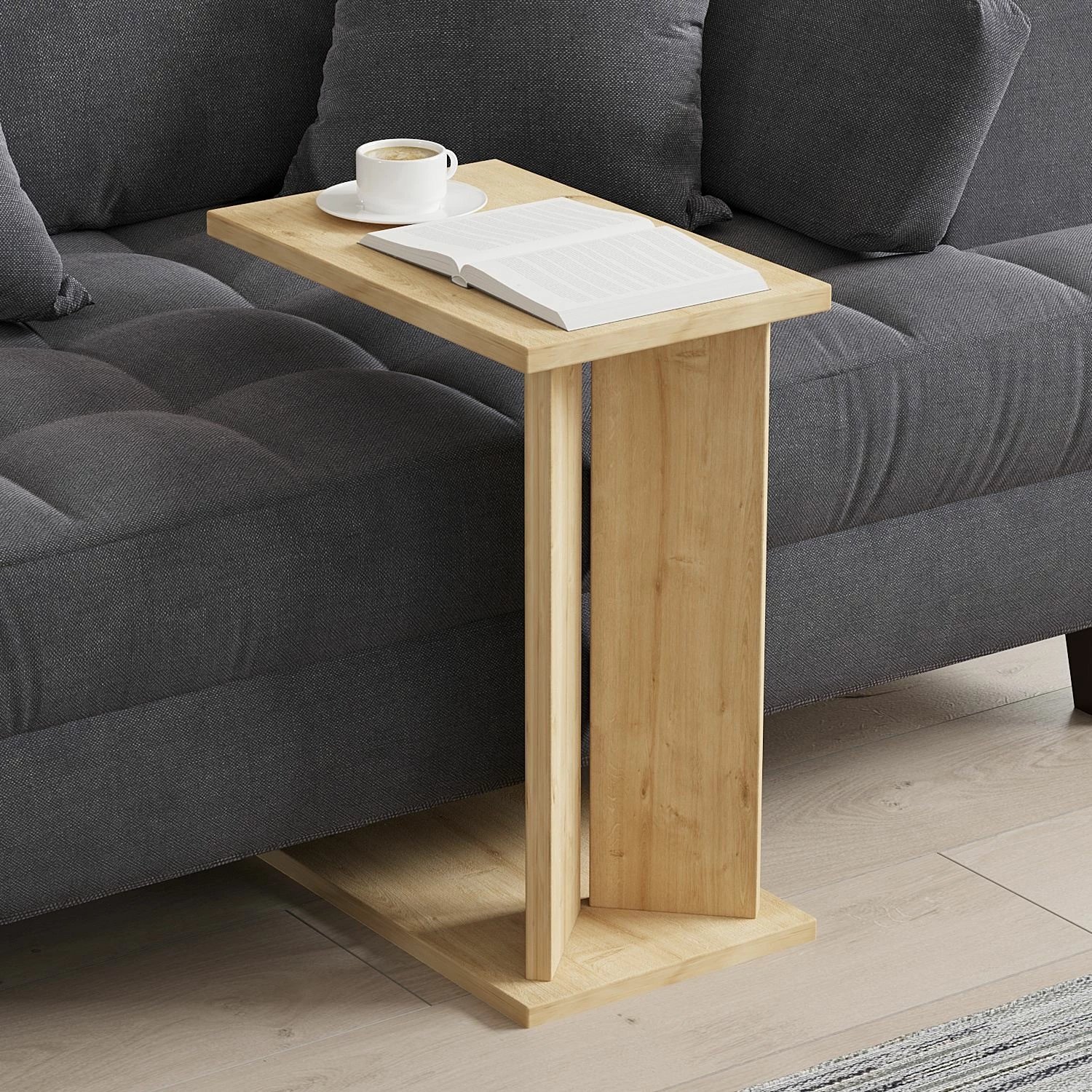 Tavolinë anësore Skye Decor, ngjyrë lisi safir