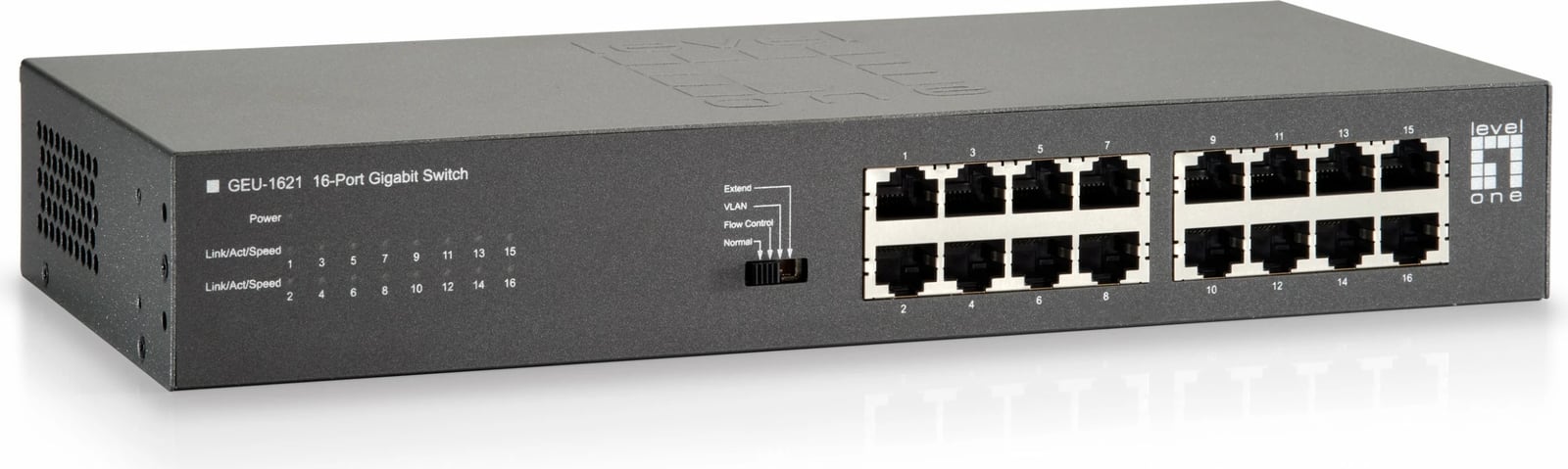 Switch LevelOne GEU-1621, 16-Porta Gigabit, Rack mounting