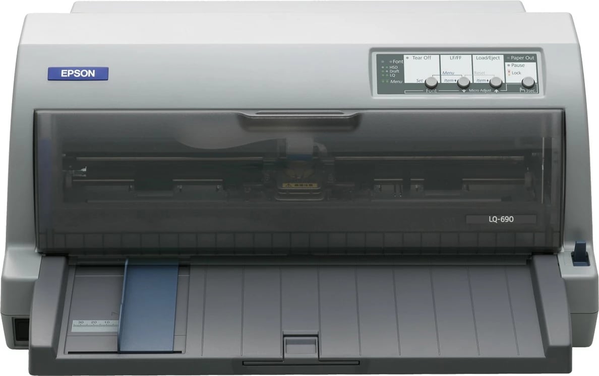 Printer dot matrix Epson LQ-690, 24 gjilpëra, USB 2.0, paralel, gri