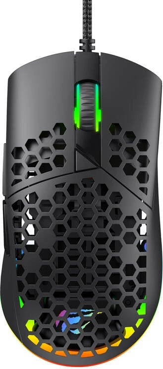 Maus gaming Havit MS1036 me kabllo, RGB, 7200 DPI, i zi