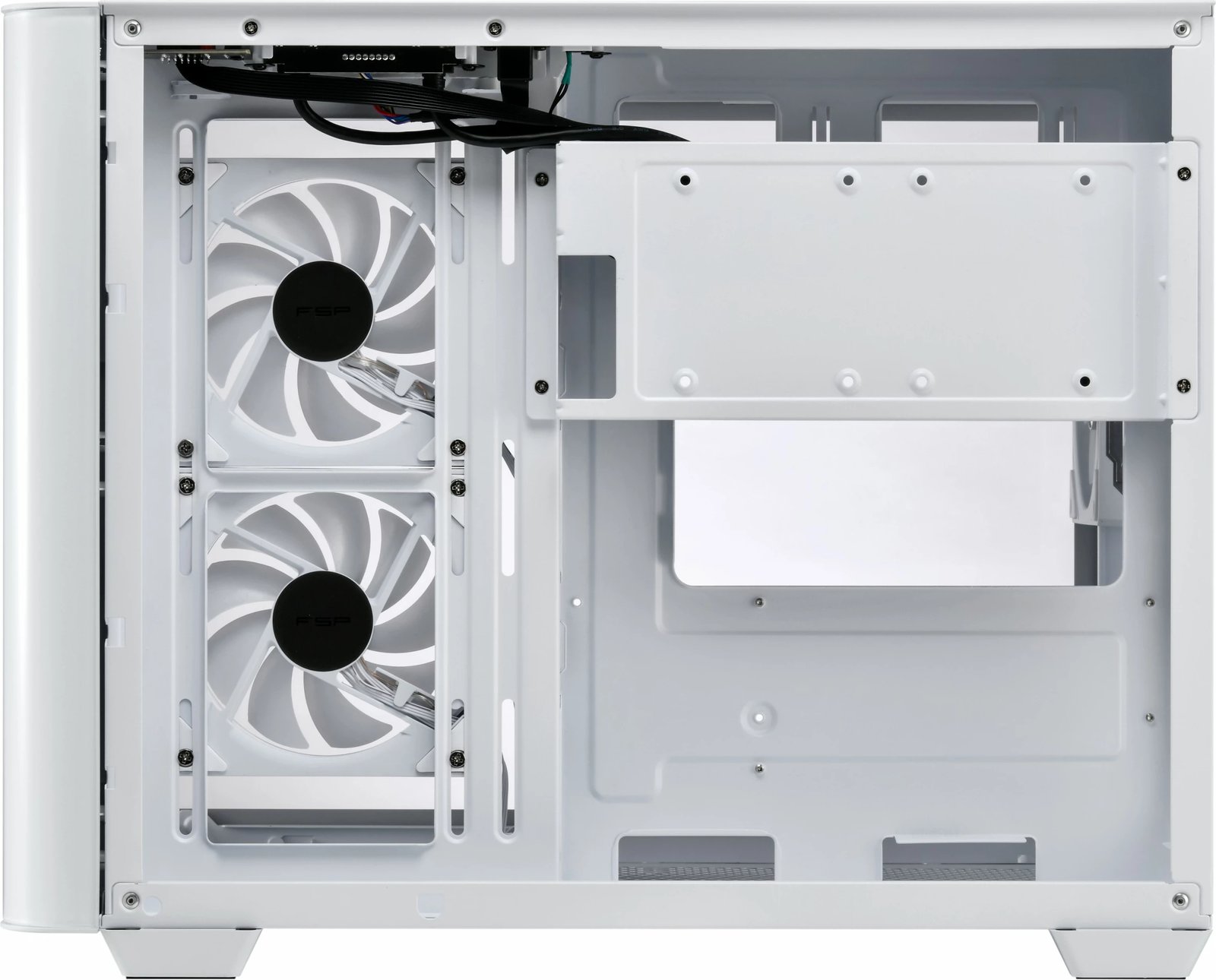 Kasë FSP S380-WA ARGB TG, midi tower, xham i temperuar, e bardhë