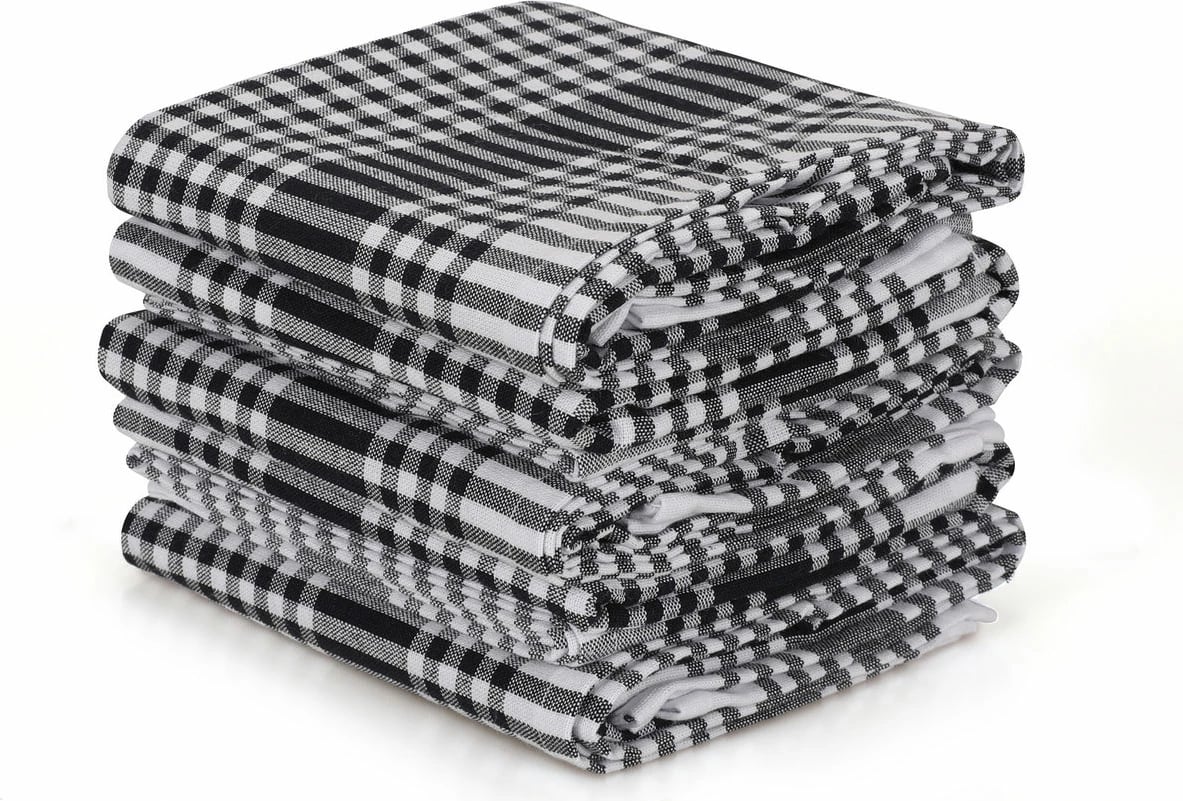 Set peshqirësh për larje (10 copë), Hermia, pötikareli, e zezë