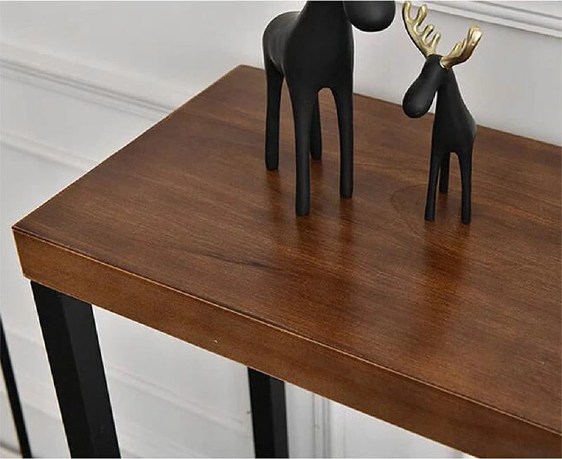 Konsolë Nore dru i fortë 35mm arre-e zezë 79x29x85cm