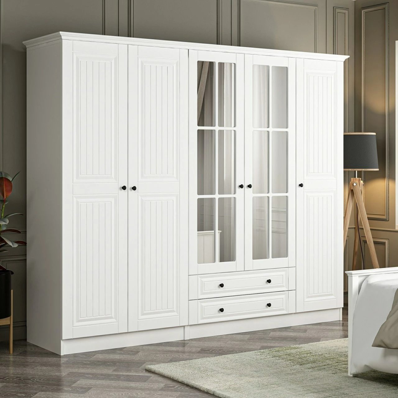 Dollap Skye Decor, i bardhë, Kale - 4018