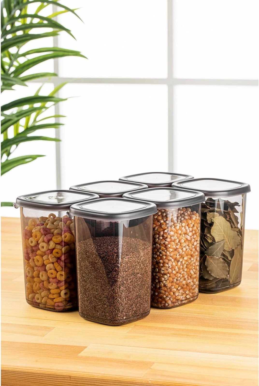 Set kuti për ruajtje (6 copë), ngjyrë antracit, BNMPEGYAS06-12