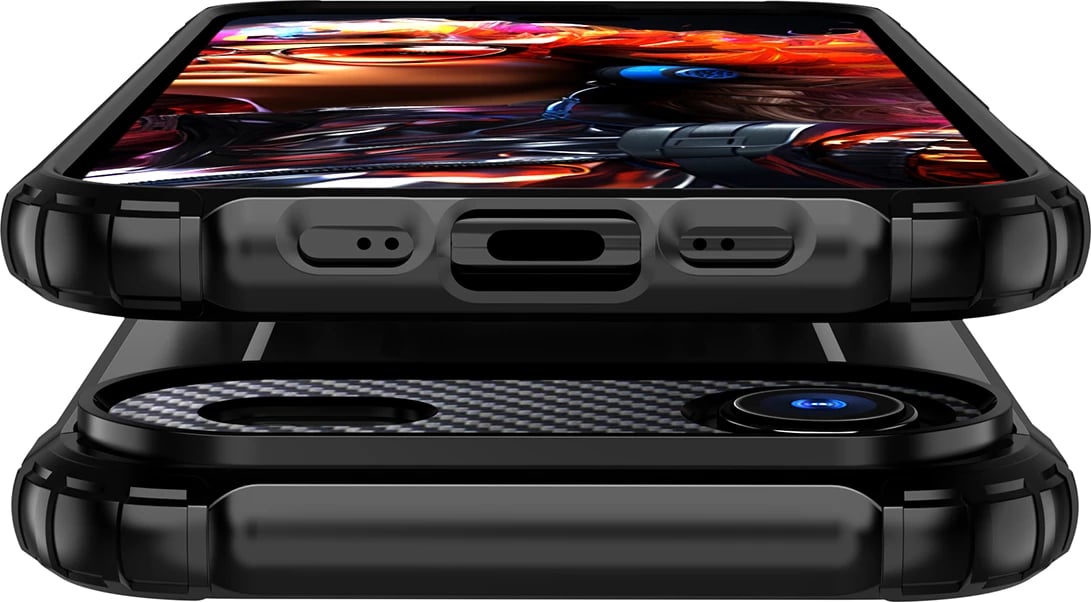 Mbështjellës Hurtel Hybrid Armor për iPhone 17 Air, i zi