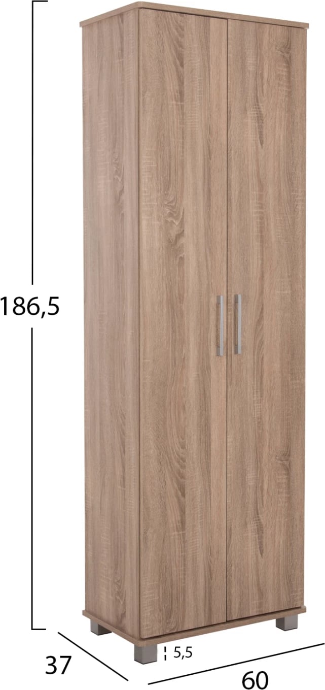 Dollap këpucësh CLUSE FH2403.20 melaminë ngjyrë lisi Sonama 60Χ37Χ186,5 cm