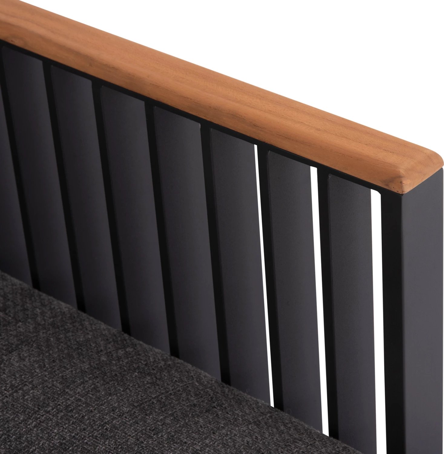 Set lounge për jashtë, 4 pjesë, seria Eternity, alumin anthracite, sipërfaqe guri sinterizuar, ngjyrë gri e errët