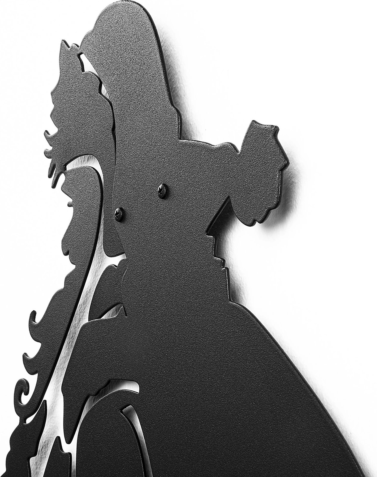 Aksesor dekorativ metalik për mur, Wallity, i zi, XMASBLACK - 005